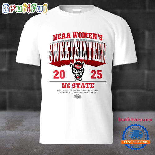 NC State Wolfpack March Madnees 2025 Sweet Sixteen Streetwear T Shirt