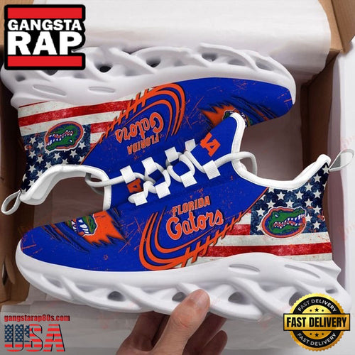 NCAA America Flag Florida Gators Unique Design Max Soul Shoes Running Sneakers