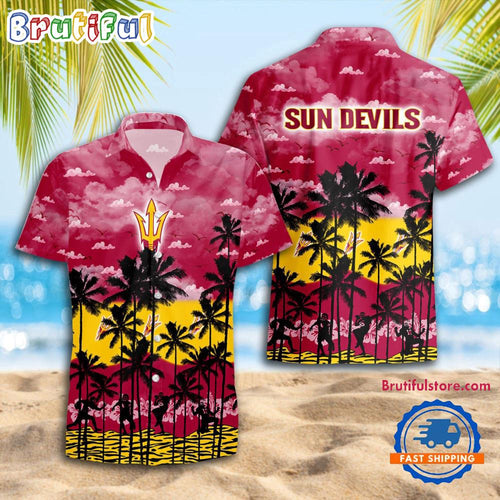 NCAA Arizona State Sun Devils Palm Tree Hawaiian Shirt