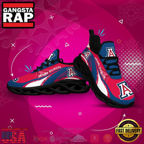NCAA Arizona Wildcats Football Clunky Unique Design Max Soul Shoes Running Sneakers