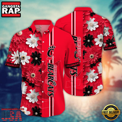 NCAA Cincinnati Bearcats Flower Style Hot Summer Aloha Hawaiian Shirt