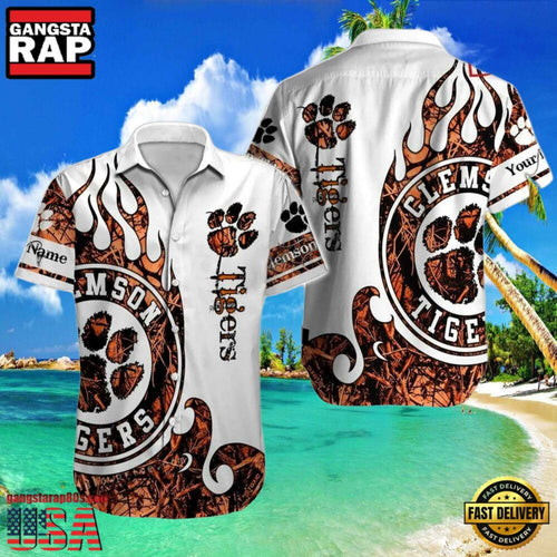 NCAA Clemson Tigers Custom Name Cheap Hawaiian Shirt