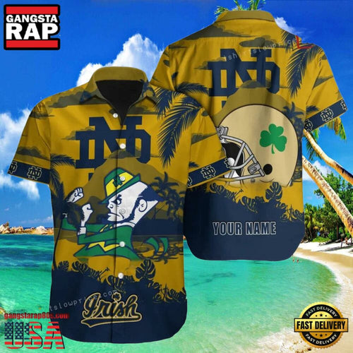 NCAA Custom Name Notre Dame Fighting Irish Hawaiian Shirt Cheap For Mens Womens.jpg
