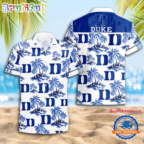 NCAA Duke Blue Devils Sporty Aloha Summer Hawaiian Shirt