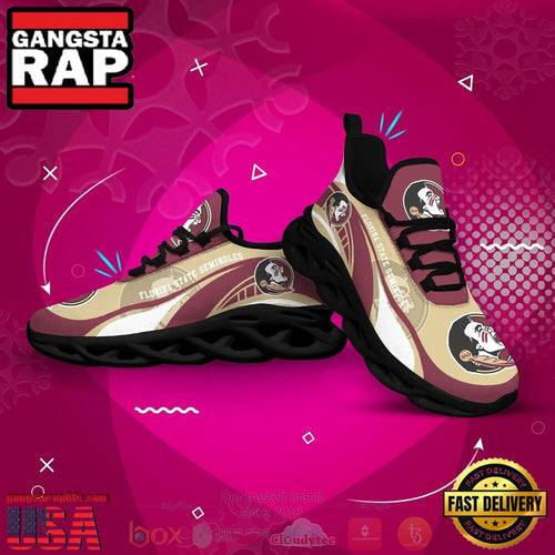 NCAA Florida State Seminoles Football Clunky Unique Design Max Soul Shoes Running Sneakers