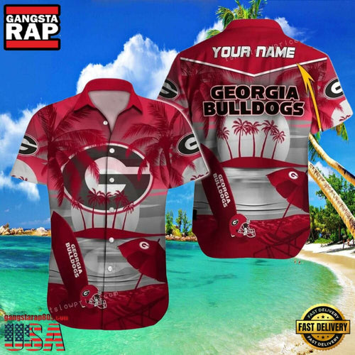 NCAA Georgia Bulldogs Custom Name Hawaiian Shirt Cheap