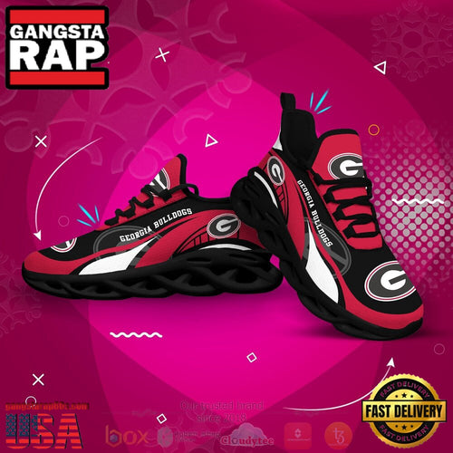 NCAA Georgia Bulldogs Football Clunky Unique Design Max Soul Shoes Running Sneakers