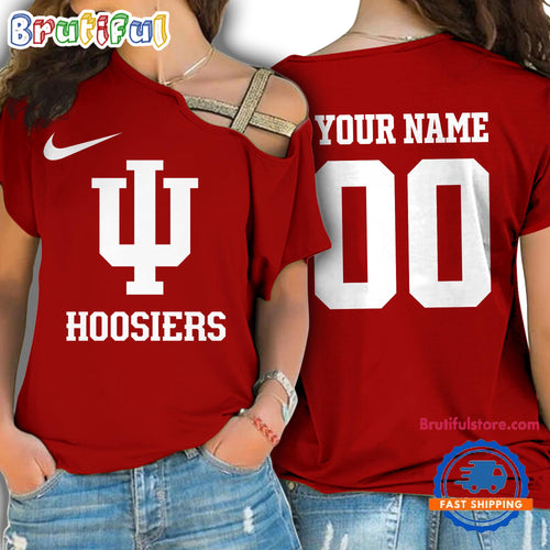 NCAA Indiana Hoosiers Special Sport Team Custom Women’s One Shoulder Shirt