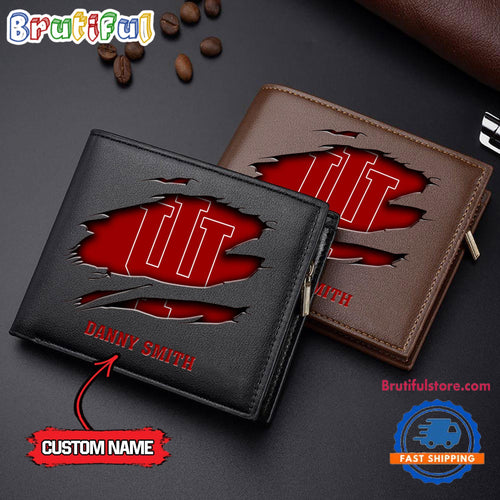 NCAA Indiana Hoosiers Sporty Custom Men’s Leather Wallet
