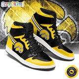 NCAA Iowa Hawkeyes Gold Black Air Jordan 1 High Sneakers