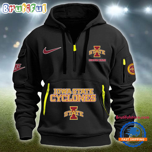 NCAA Iowa State Cyclones Heavy Hoodie, Sporty Quarter Zip Hoodie