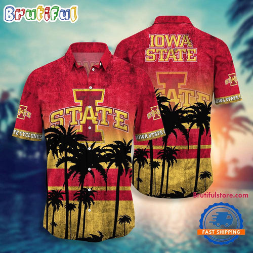 NCAA Iowa State Cyclones Palm Tree Tropical Summer Beach Hawaiian Shirt