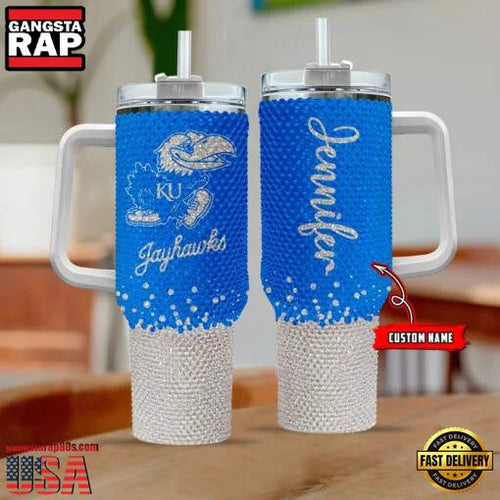 NCAA Kansas Jayhawks Custom Name Stanley Diamond Tumbler 40oz