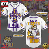 NCAA Custom Name LSU Tigers Football Mascot Ready To Fight New Design Baseball Jersey