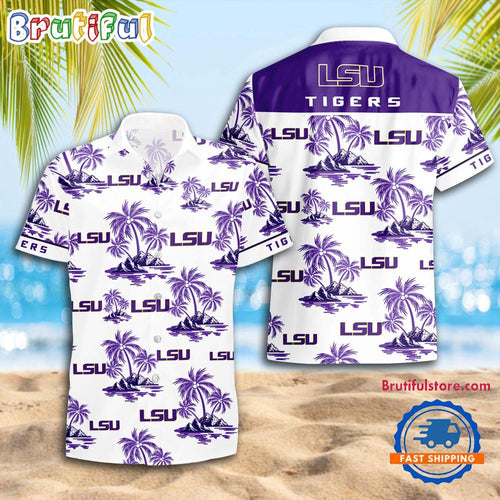 NCAA LSU Tigers Sporty Aloha Summer Hawaiian Shirt