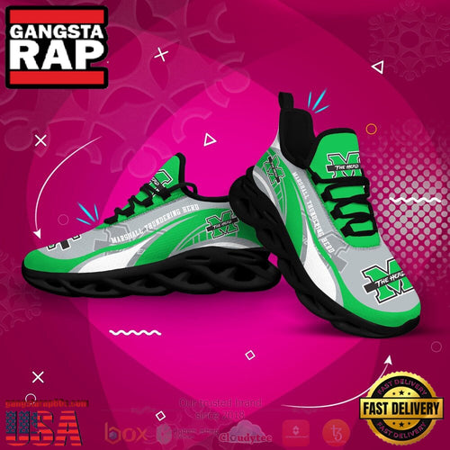 NCAA Marshall Thundering Herd Football Clunky Unique Design Max Soul Shoes Running Sneakers