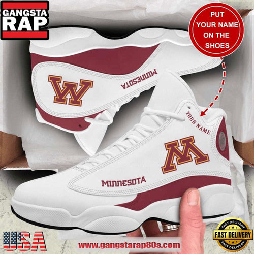 NCAA Minnesota Golden Gophers Custom Name Air Jordan 13 Shoes Running Sneakers