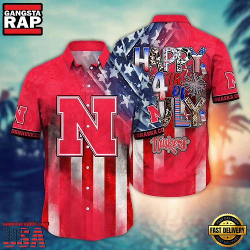 NCAA Nebraska Cornhuskers Flower Hot Summer 2025 Beach Hawaiian Shirt