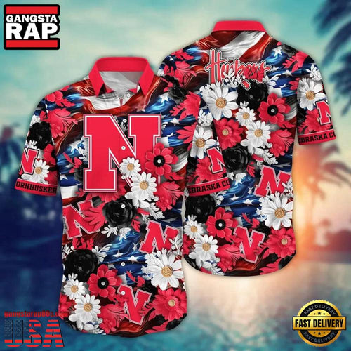 NCAA Nebraska Cornhuskers Flower Hot Summer 2025 Hawaiian Shirt