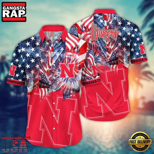 NCAA Nebraska Cornhuskers Flower Tropical Hawaiian Shirt