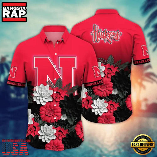 NCAA Nebraska Cornhuskers Palm Tree Trendy Hot Summer 2025 Hawaiian Shirt