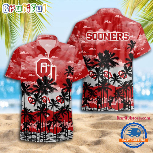 NCAA Oklahoma Sooners Palm Tree Hawaiian Shirt
