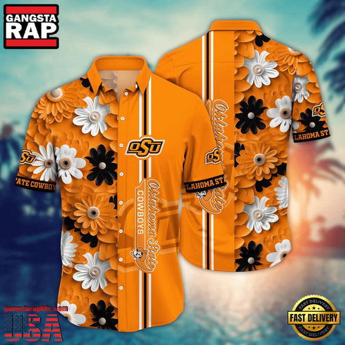 NCAA Oklahoma State Cowboys Flower Style Hot Summer Aloha Hawaiian Shirt