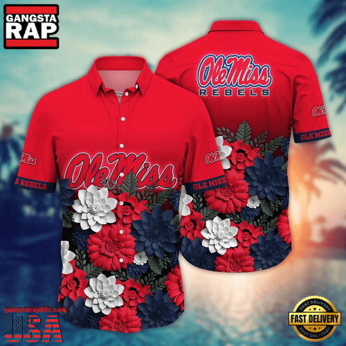 NCAA Ole Miss Rebels Hot Summer Aloha Hawaiian Shirt Hawaiian Shirt