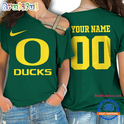 NCAA Oregon Ducks Special Sport Team Custom Women’s One Shoulder Shirt