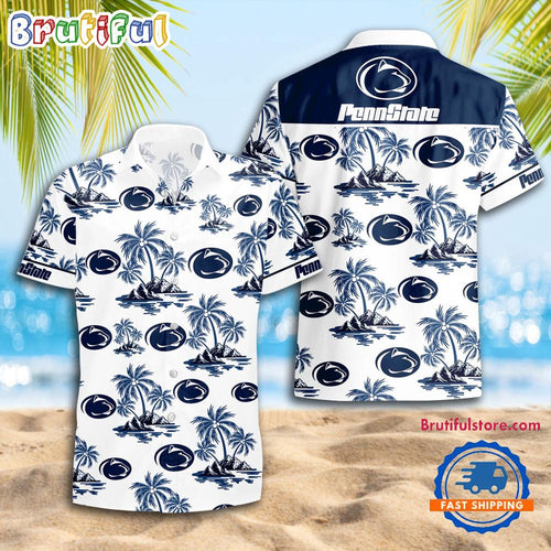 NCAA Penn State Nittany Lions Sporty Aloha Summer Hawaiian Shirt