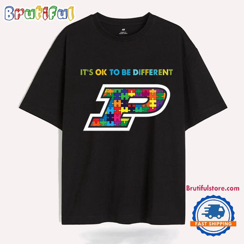 NCAA Purdue Boilermakers Special Autism Awareness It’s Ok To Be Different T-Shirt