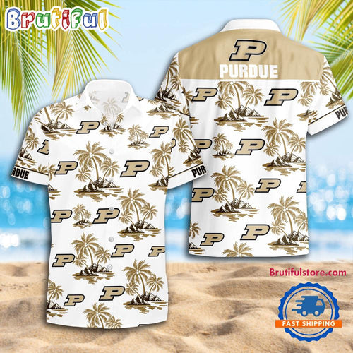 NCAA Purdue Boilermakers Sporty Aloha Summer Hawaiian Shirt