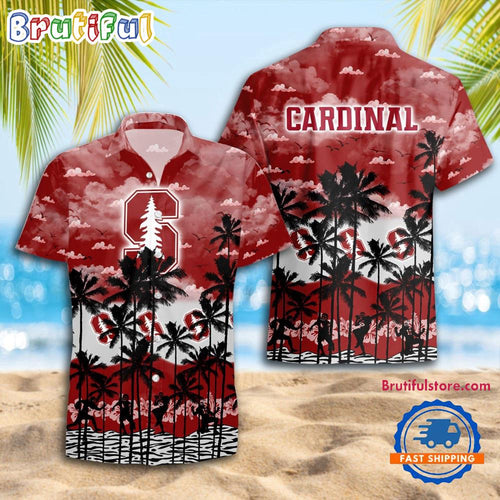NCAA Stanford Cardinal Palm Tree Hawaiian Shirt