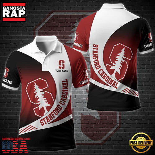Custom Name NCAA Stanford Cardinal Team Polo Shirt