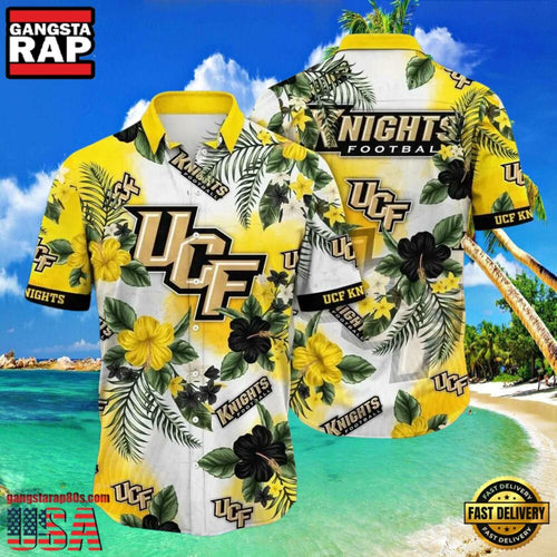NCAA Ucf Knights Flower Hawaiian Shirt Outfit 3D Shirt, Ucf Knights Football Gifts