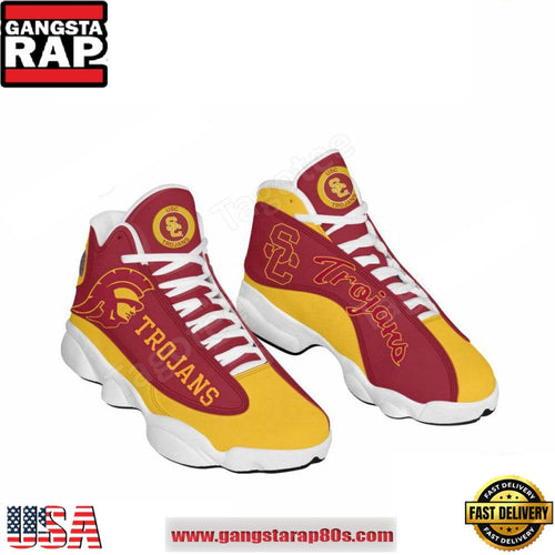 NCAA USC Trojans Gold Cardinal Air Jordan 13 Shoes Running Sneakers