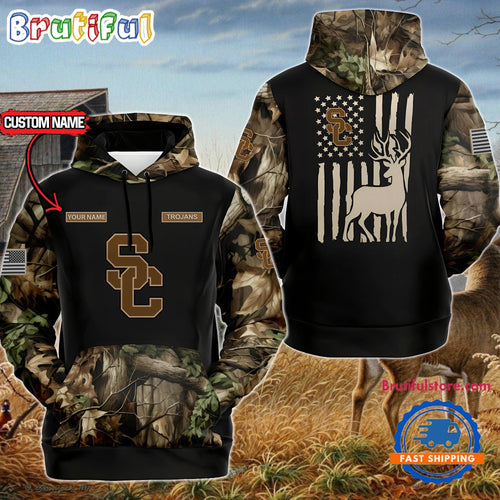 NCAA USC Trojans Sporty Camo Hunting Style Hoodie, Sweatshirt, TShirt