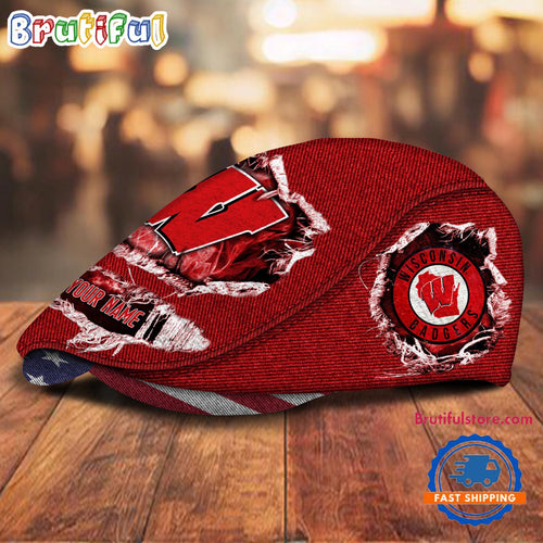 NCAA Wisconsin Badgers Sport Team Design Jeff Cap