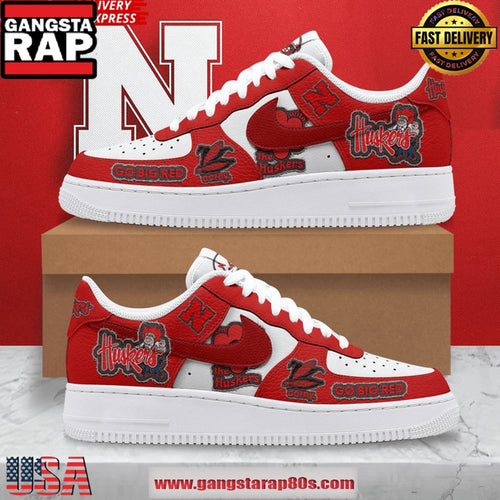 Nebraska Cornhuskers Go Big Red Air Force 1 Running Sneakers Shoes