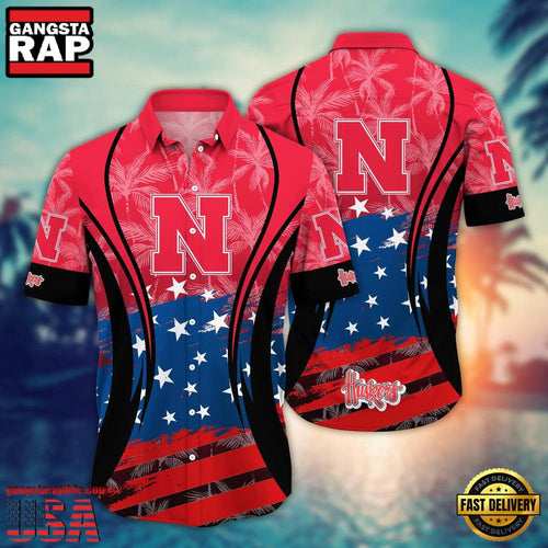 MLB Nebraska Cornhuskers Team Logo Hot Summer Aloha Hawaiian Shirt