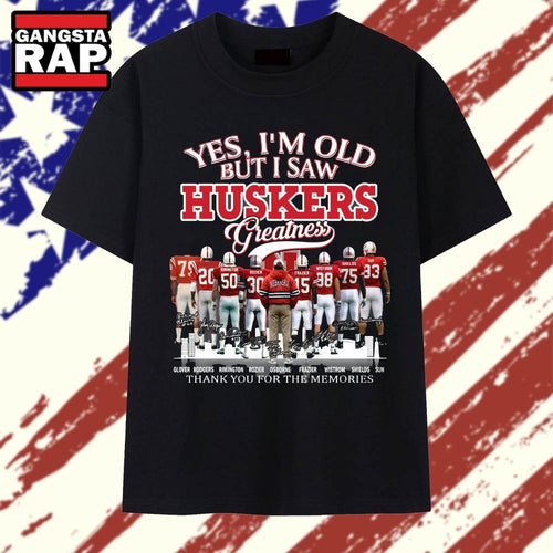 Nebraska Huskers Greatness Legends Signatures Football T Shirt
