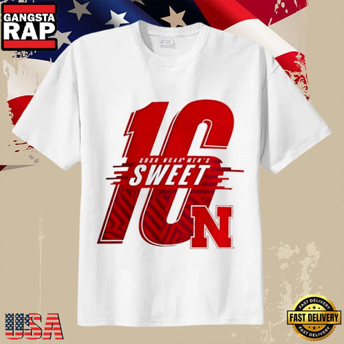 Nebraska Huskers Men’s Basketball Sweet 16 2026 College Basketball Logo T-Shirt