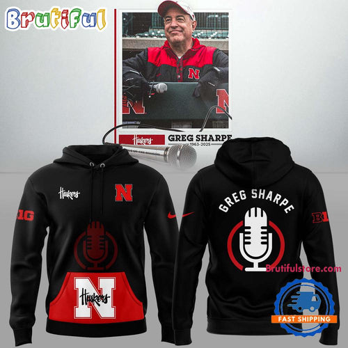 Nebraska Huskers RIP Greg Voice of the Huskers Limited Edition Hoodie