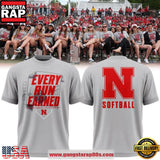 Nebraska Huskers Softball 2026 Every Run Earned Limited Edition T-Shirt