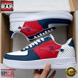 NFL New England Patriots Basic Pattern Football New Design Air Force 1 Running Sneakers Shoes