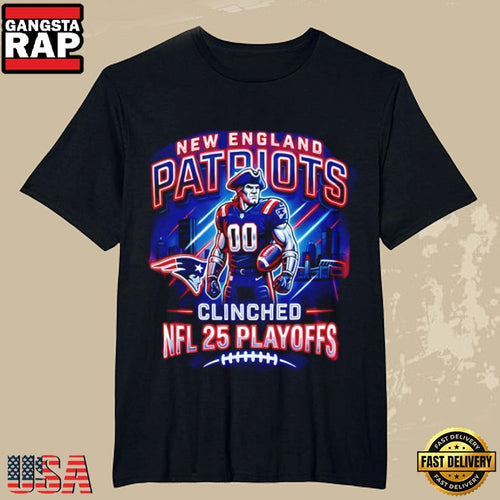 New England Patriots NFL 2025 Playoff Football T Shirt