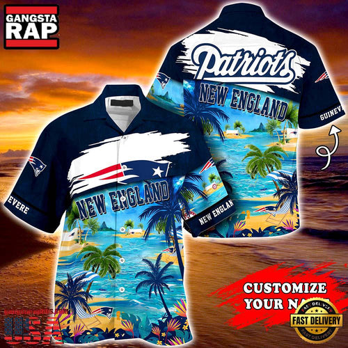 New England Patriots NFL Custom Name New Design Hawaiian Shirt