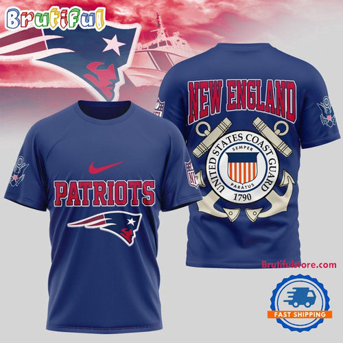 New England Patriots NFL United States Coast Guard Limited 3D Shirt