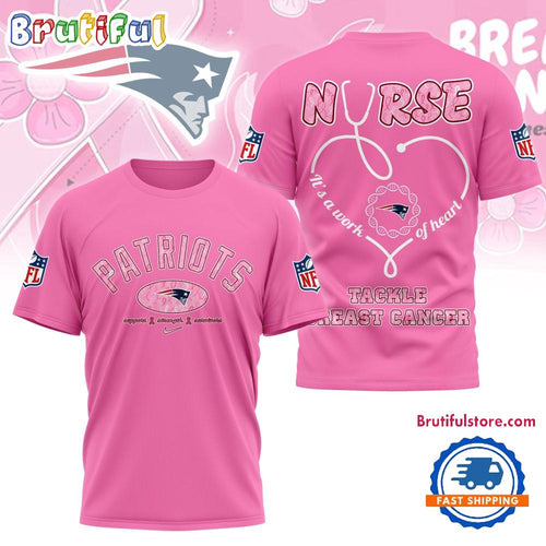 New England Patriots Nurse Breast Cancer Awareness Limited Ediition 3D Shirt