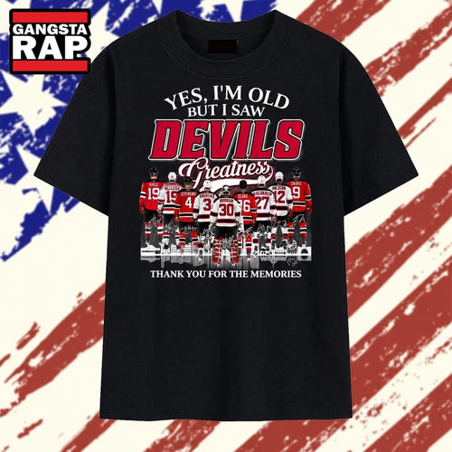 New Jersey Devils Legends Greatness Vintage Hockey T Shirt